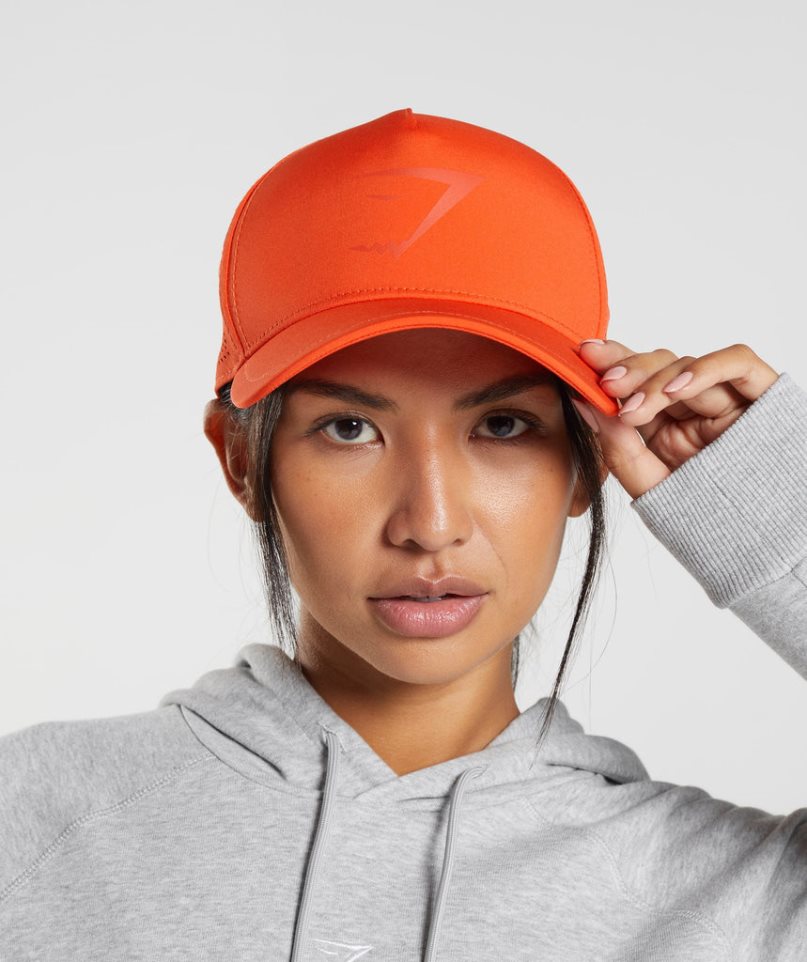 Gymshark Mesh Trucker Caps Orange | NZ 0DFQBP